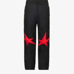 Ski Patch-embellished Relaxed-fit Straight-leg Woven Trousers