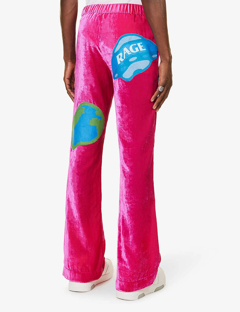 Pyjama Graphic-print Relaxed-fit Velour Jacket - Image 4