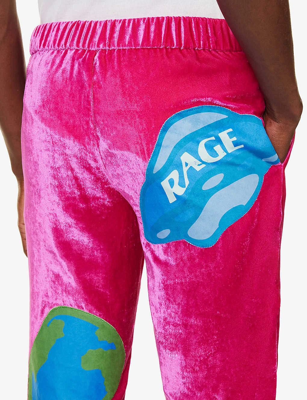 Pyjama Graphic-print Relaxed-fit Velour Jacket - Image 5