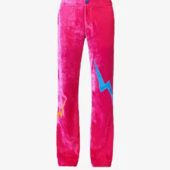 Pyjama Graphic-print Relaxed-fit Velour Jacket