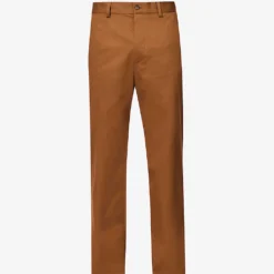 Dolce & Gabbana Brand-patch Regular-fit Straight-leg Stretch-cotton Trousers