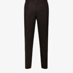 Dolce & Gabbana Pressed-crease Straight-leg Mid-rise Linen Trousers