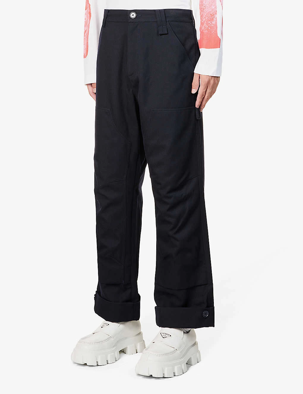 Simone Rocha Wide-leg Mid-rise Twill Trousers - Image 3