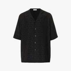 Valentino Logo-embellished Relaxed-fit Silk Shirt