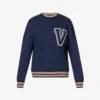 Valentino Rockstud Brand-appliqué Cotton-blend Sweatshirt