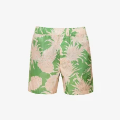 Valentino Graphic-print Zip-pocket Swim Shorts