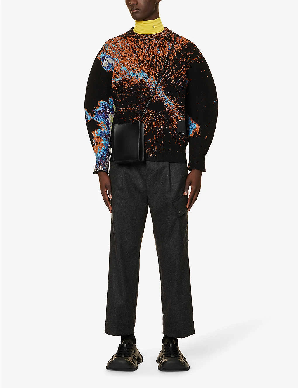 OAMC Radar Abstract-print Relaxed-fit Wool-blend Sweatshirt - Image 2