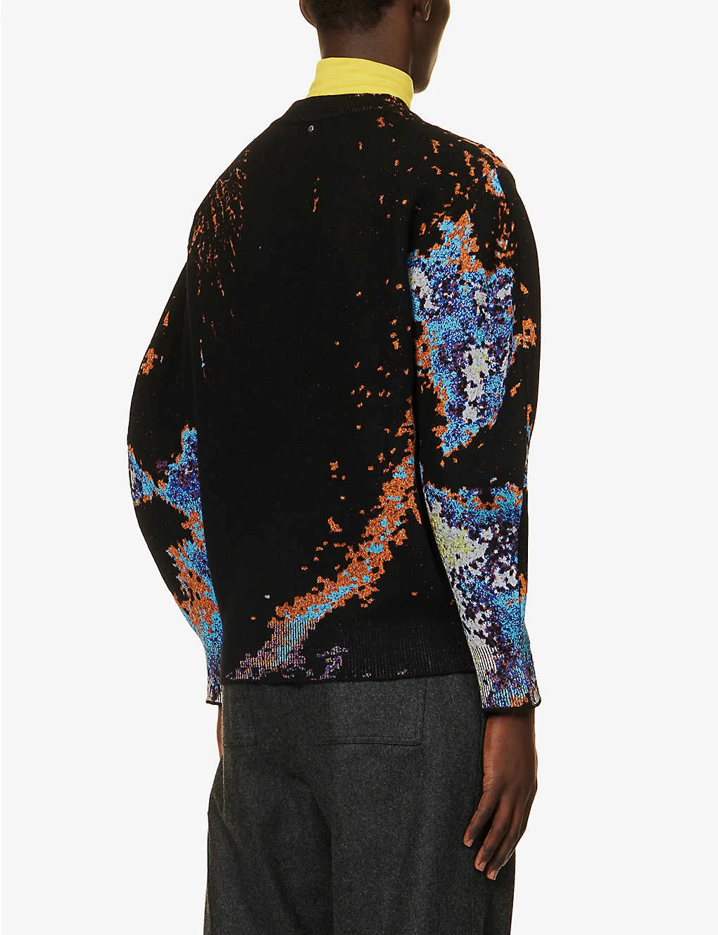 OAMC Radar Abstract-print Relaxed-fit Wool-blend Sweatshirt - Image 4