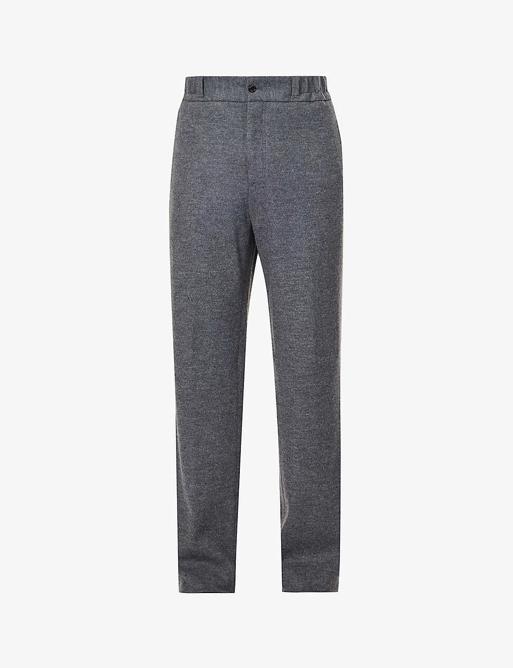 Lanvin Elasticated-waistband Belt-loop Tapered-leg Regular-fit Wool Trousers