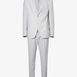 ELEVENTY Striped Drawstring-waistband Regular-fit Wool Suit