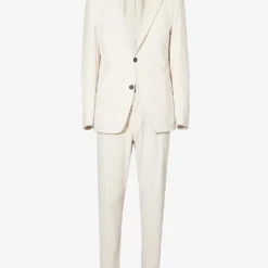 ELEVENTY Notched-lapel Drawstring-waistband Regular-fit Cotton-blend Suit