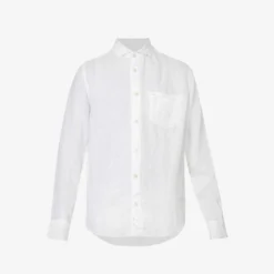 ELEVENTY Camicia Spread-collar Regular-fit Linen Shirt