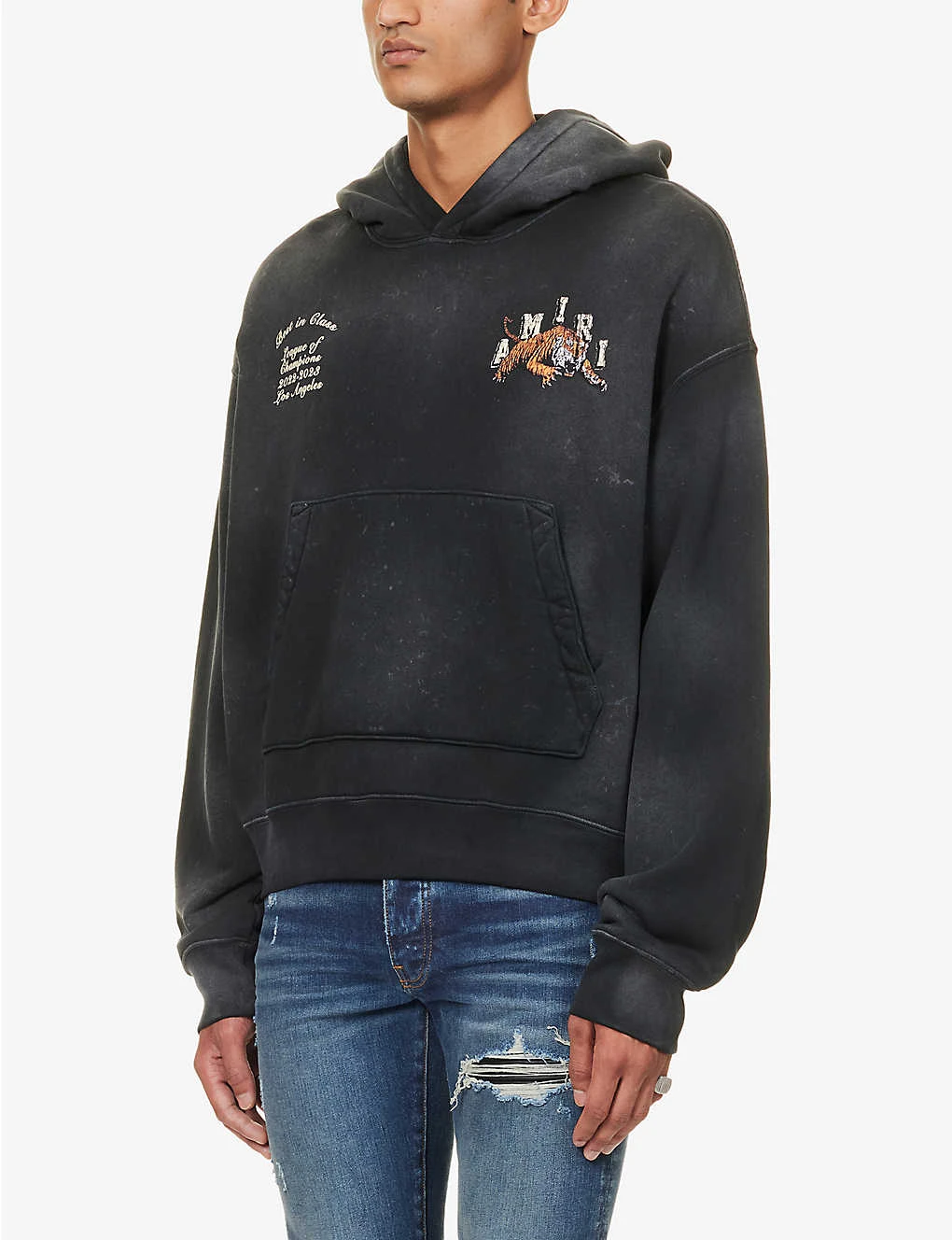 Amiri Tiger Graphic-print Cotton-jersey Hoody - Image 3