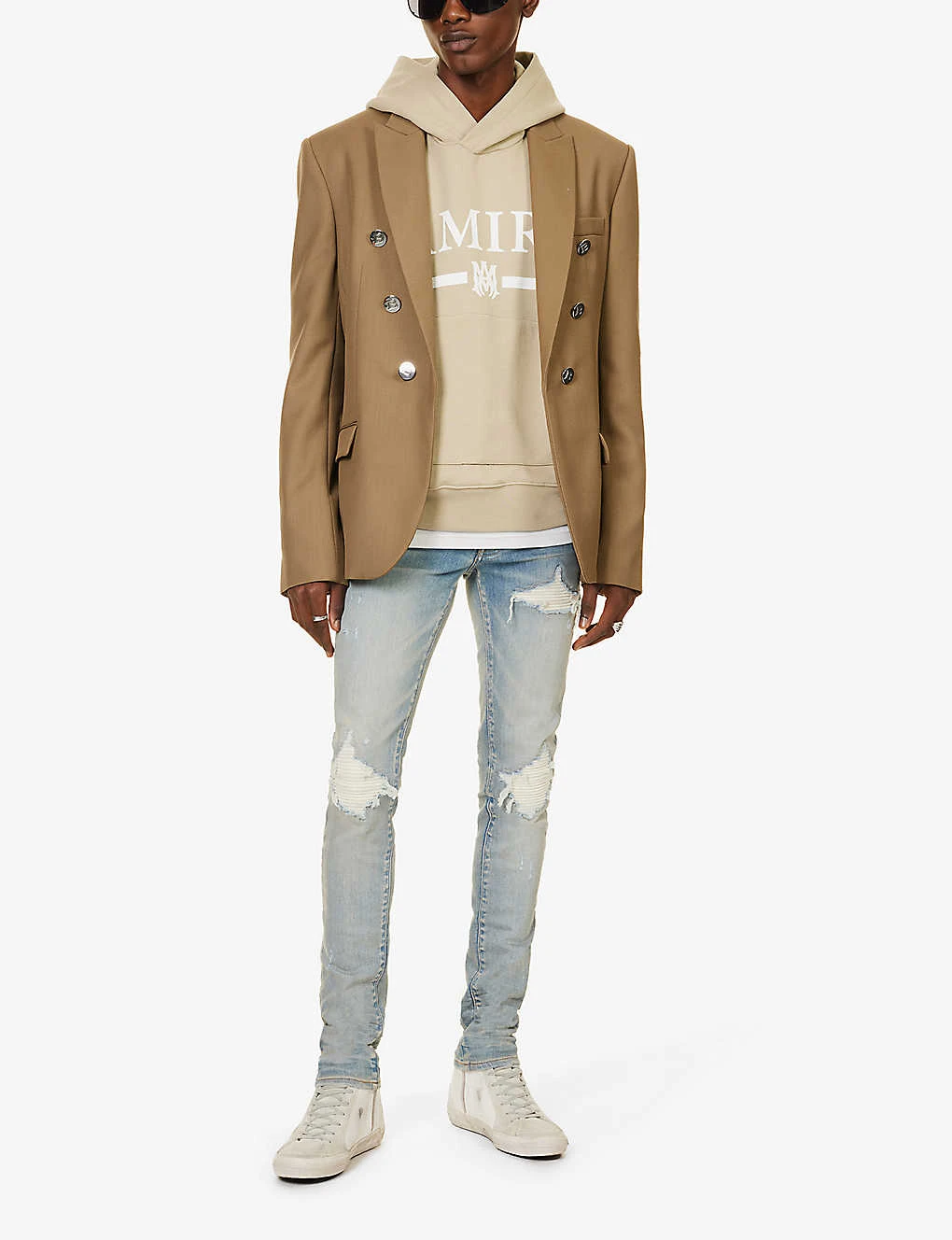 Amiri Bar Graphic-print Cotton-jersey Hoody - Image 2