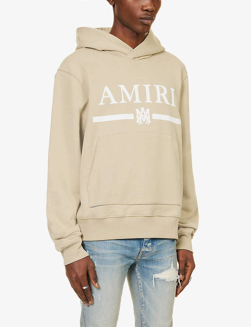 Amiri Bar Graphic-print Cotton-jersey Hoody - Image 3