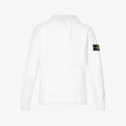 Stone Island Logo-badge Relaxed-fit Cotton-jersey Hoody