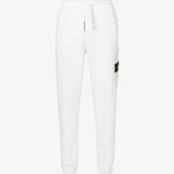 Stone Island Logo-badge Zip-pocket Cotton-jersey Jogging Bottoms