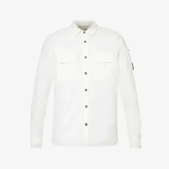 Lens-pocket Button-down Cotton-poplin Shirt