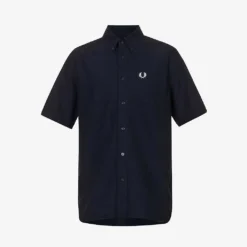 Fred Perry Logo-embroidered Chest-pocket Cotton-poplin Shirt
