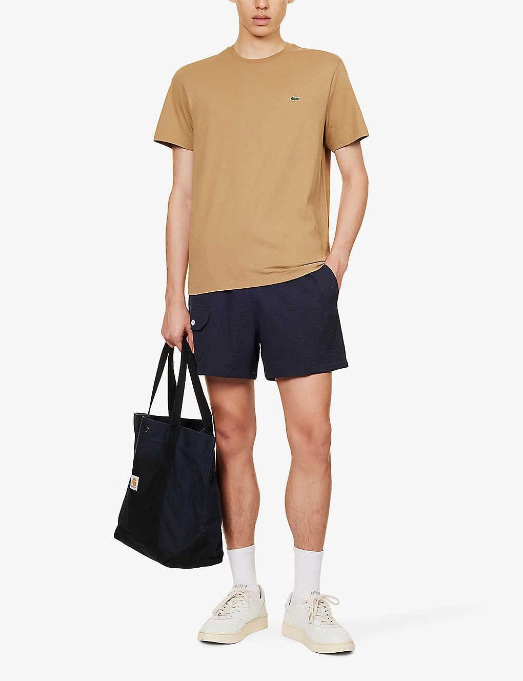 Lacoste Essentials Logo-appliquéd Cotton-jersey T-shirt - Image 2