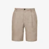 Sunspel Pleated Slip-pocket Linen Shorts