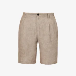 Sunspel Pleated Slip-pocket Linen Shorts