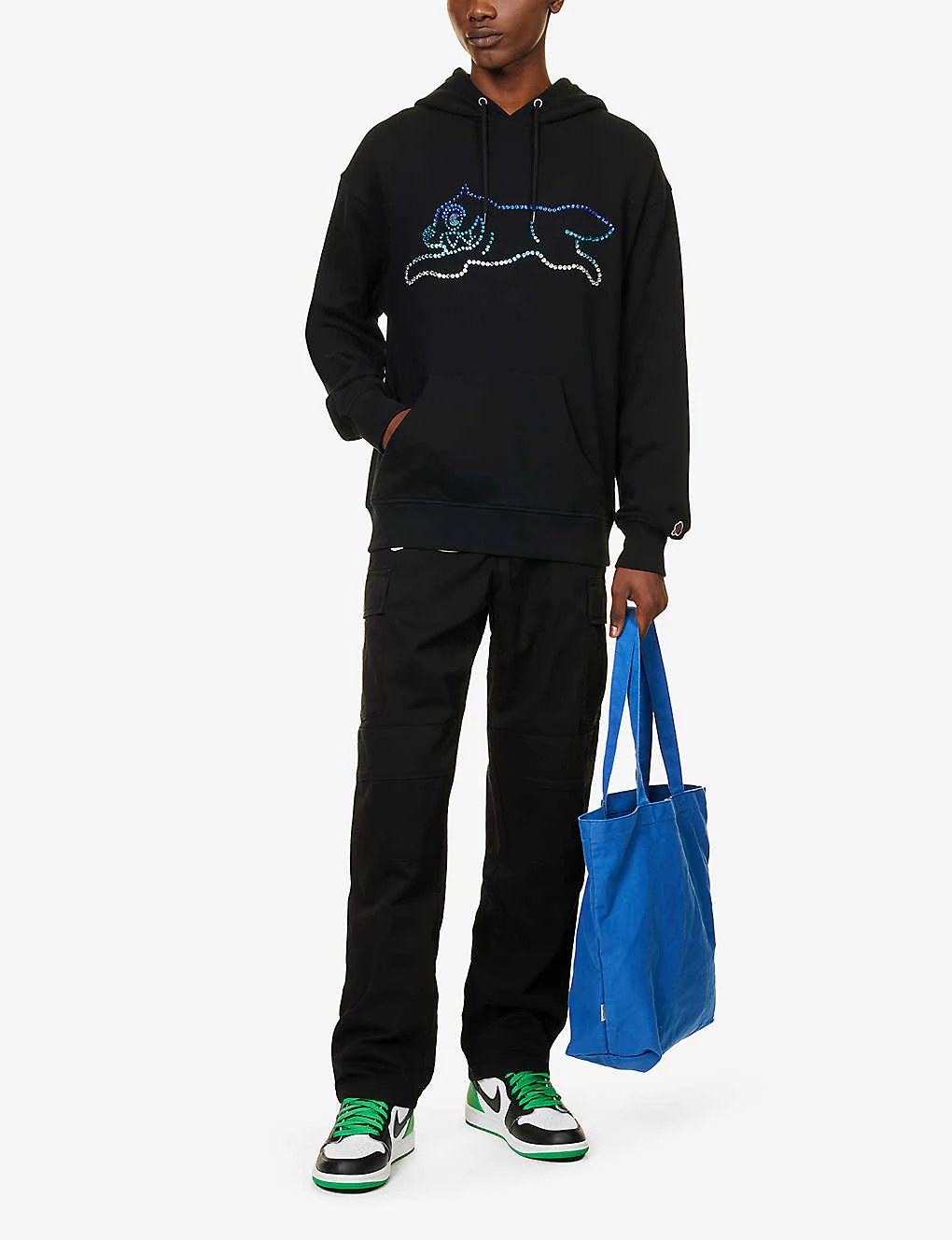 Running Dog Rhinestone-embellished Cotton-jersey Hoody - Image 2