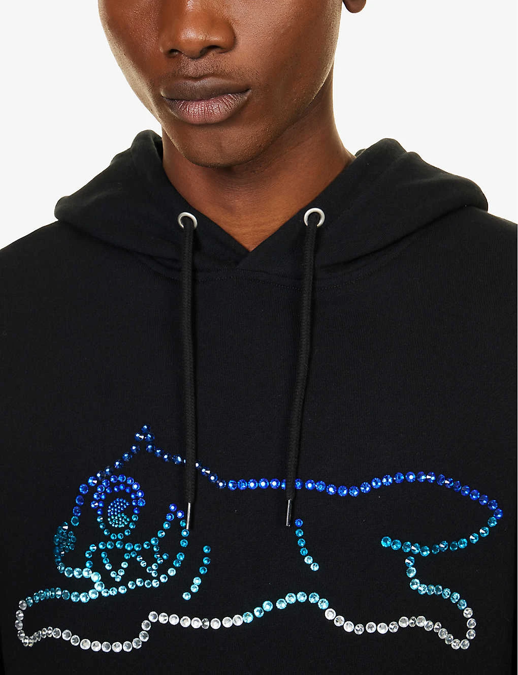 Running Dog Rhinestone-embellished Cotton-jersey Hoody - Image 5