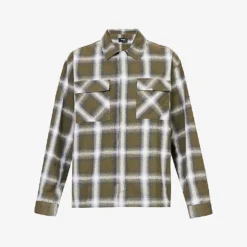 Represent Checked Long-sleeved Cotton-blend Shirt