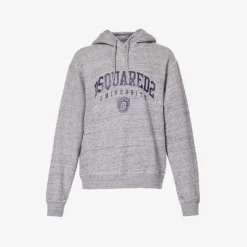 DSQUARED2 Logo-print Marled Cotton-jersey Hoody