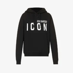 DSQUARED2 Icon Brand-print Regular-fit Cotton-jersey Hoody