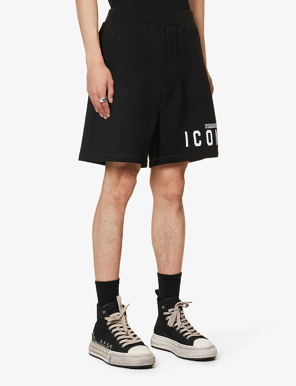 DSQUARED2 Icon Logo-print Cotton-jersey Shorts - Image 3