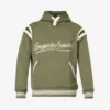 Emporio Armani Brand-embroidered Dropped-shoulder Cotton-jersey Hoody