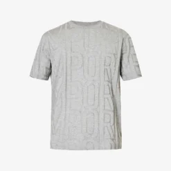 Emporio Armani Horz Brand-print Cotton-jersey T-shirt