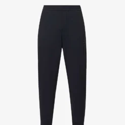 Emporio Armani Logo-embroidered Tapered-leg Mid-rise Cotton-blend Jogging Bottoms
