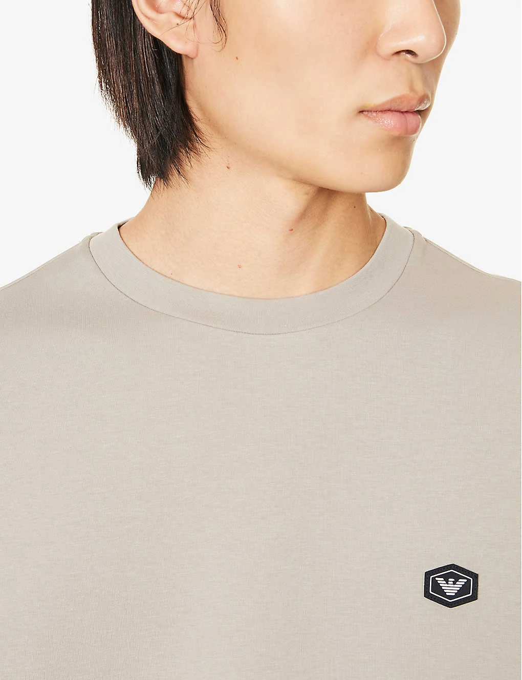 Emporio Armani Logo-print Cotton-blend Jersey Hoody - Image 5