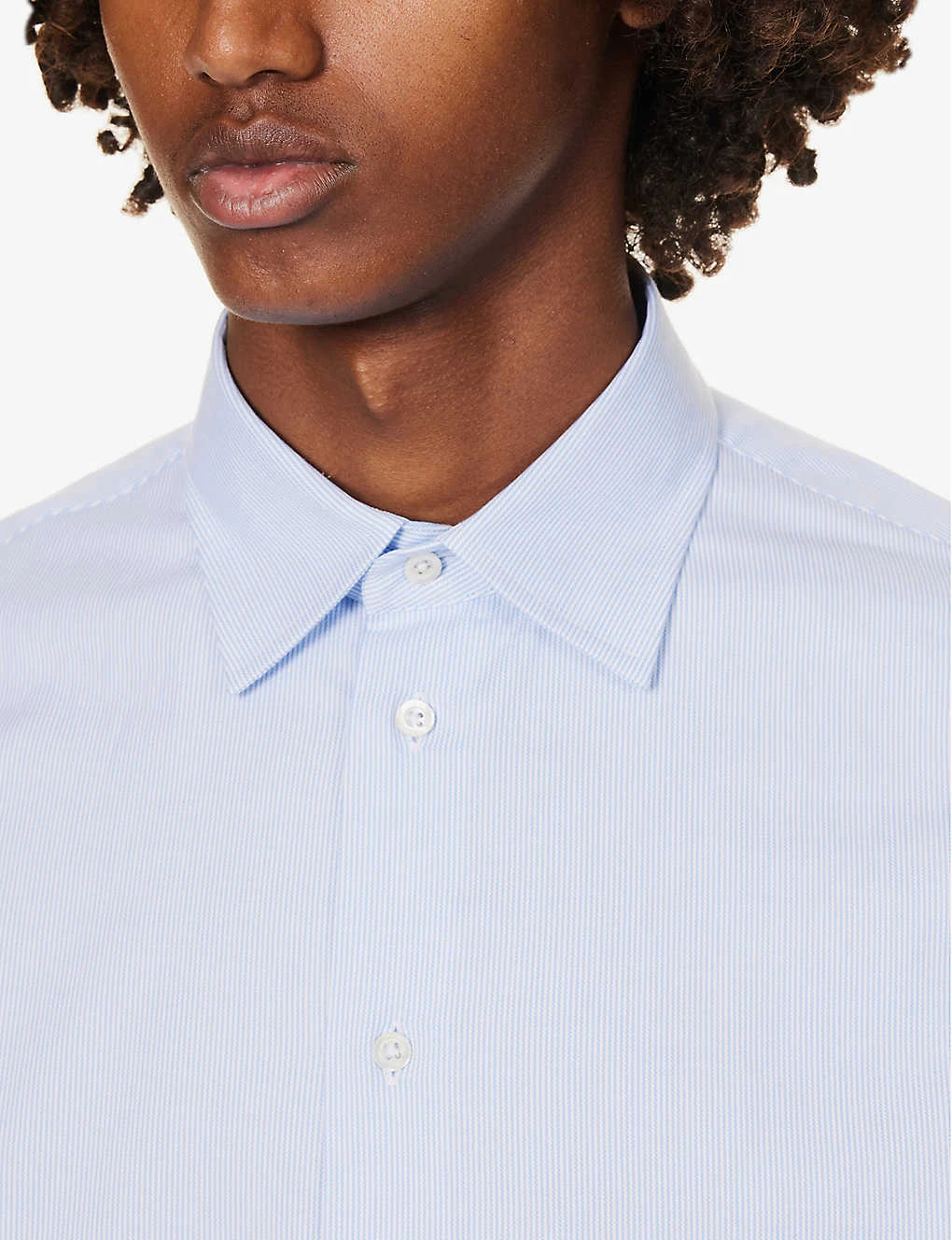 Emporio Armani Pleated-cuff Regular-fit Stretch-cotton Shirt - Image 5