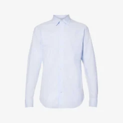 Emporio Armani Pleated-cuff Regular-fit Stretch-cotton Shirt
