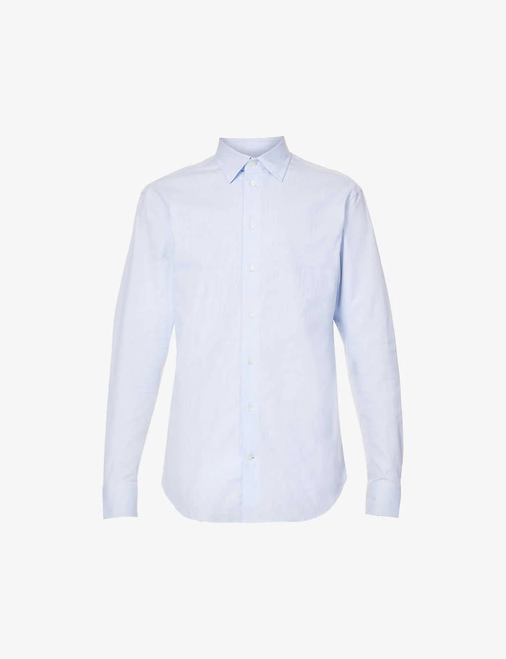 Emporio Armani Pleated-cuff Regular-fit Stretch-cotton Shirt