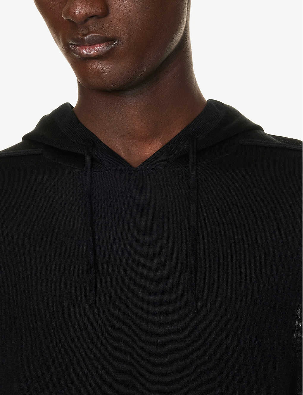 Emporio Armani Brand-embroidered Relaxed-fit Wool-blend Hoody - Image 5