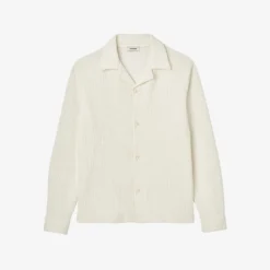 Sandro Alicudi Spread-collar Relaxed-fit Cotton-blend Shirt