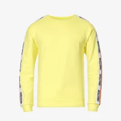 MOSCHINO Brand-tape Crewneck Stretch-cotton Sweatshirt