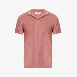 ORLEBAR BROWN Brand-tab Patch-pocket Terry-cotton Polo Shirt